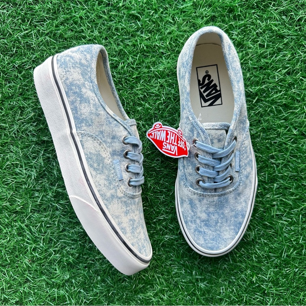 Vans Authentic Denim Destroy Winter Sky Marshmallow - Picture 7 of 8